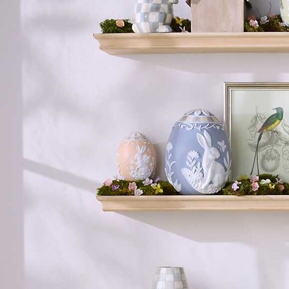 MACKENZIE-CHILDS Cameo Small Egg Pastel Spring Easter Home Decor NEW - Picture 4 of 4